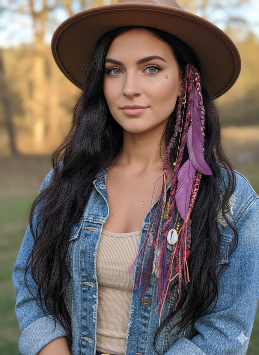 Sea Gypsy Designs - Vente Extensions de cheveux - Choisissez vos couleurs ! BOHO ∆ GYPSYDREADS multicouches5