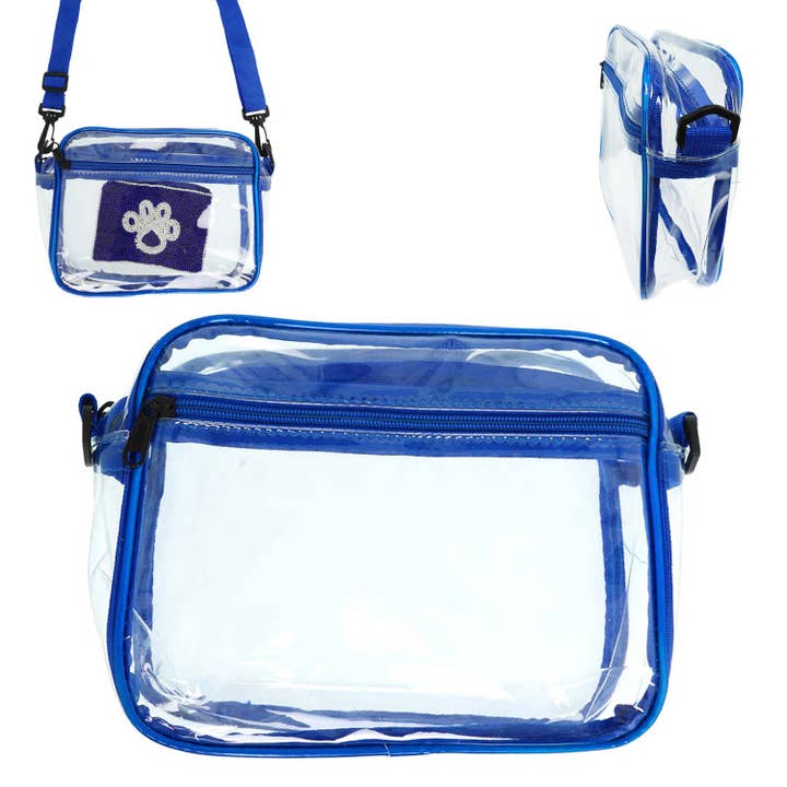 SP Sophia Collection - Wholesale Crossbody Bag - Women's - Clear Transparent Stadium Approved Crossbody