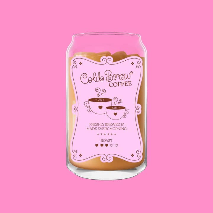 Melting Hearts Co - Wholesale Drinking glass/cup - Cold Brew Coffee Label Glass Can