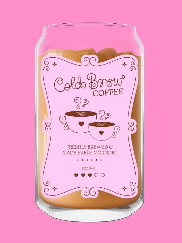 Etichetta di Caffè Cold Brew in Lattina di Vetro per la vendita all'ingrosso da parte di Melting Hearts Co