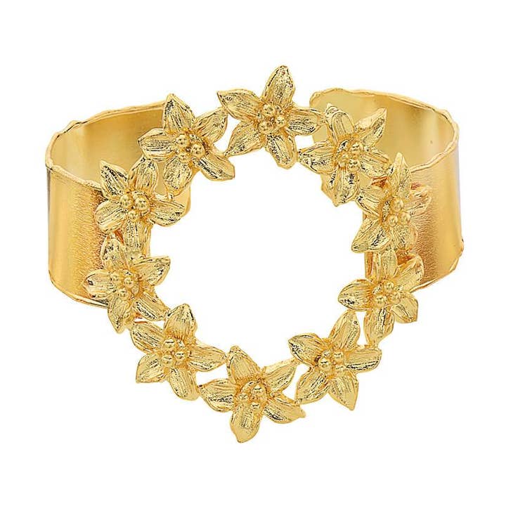 Daisy Flower Cuff for wholesale by Jewelry Fiesta