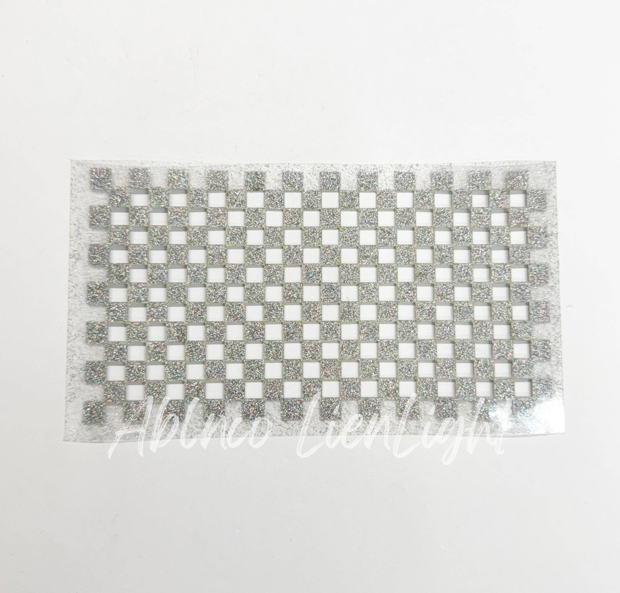 ABLNco - Wholesale Sublimation Transfer - Checkered HTV Glitter Trucker Hat Background Transfer3