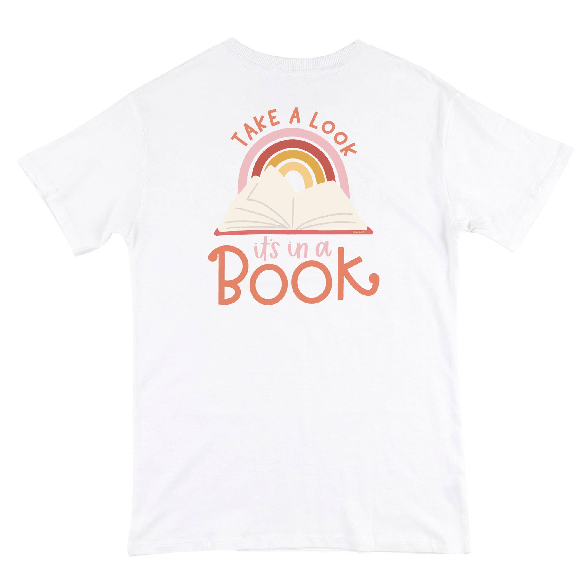 Pippi Post – Engroshandel T-shirt med print - Dame – Take a Look - Pippi Tee - Hvid2