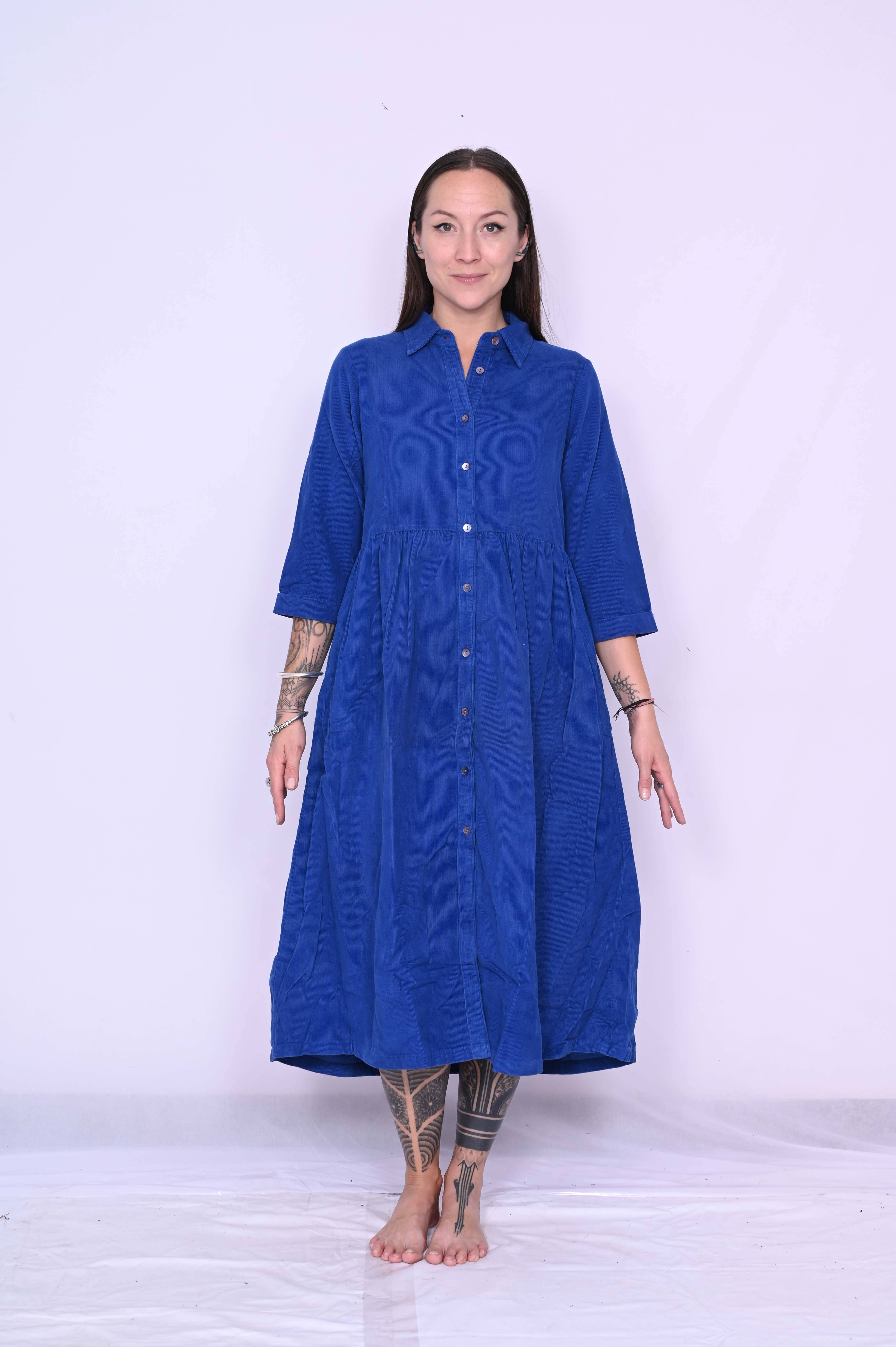 Humanity Centred Designs - Vendita all'ingrosso Vestito - Donna - Abito camicia invernale Daisy_ Organic Baby Corduory Winter4