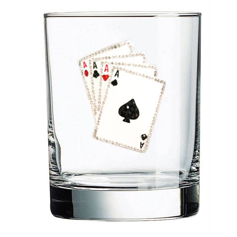 The Queens' Jewels® - Venta al por mayor Copas de cóctel/licor - Jugar a las cartas de joyería doble anticuado1