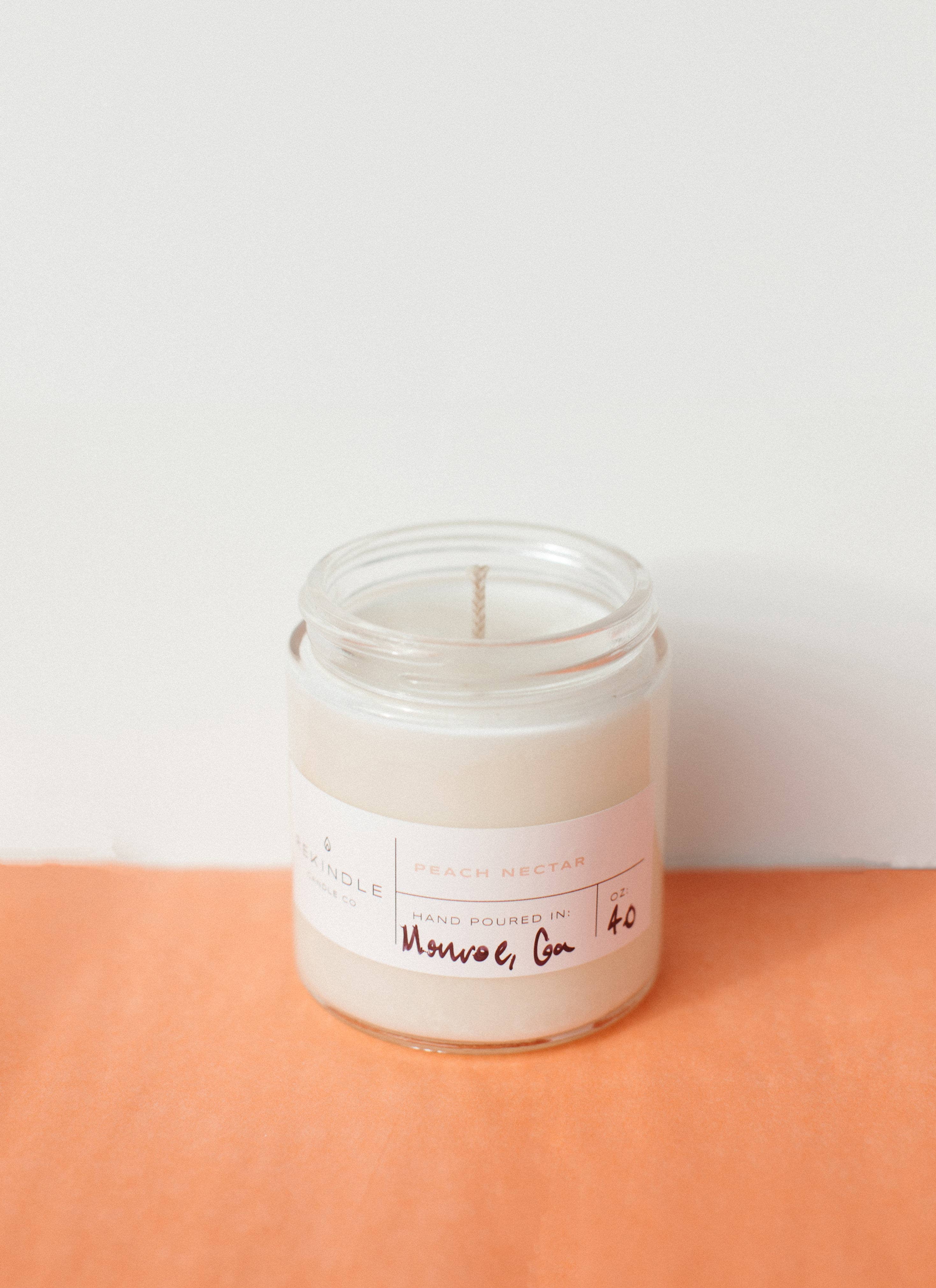 Rekindle Candle Co - Wholesale Jar/Filled Candle - Peach Nectar Soy Candle (Discontinued)4