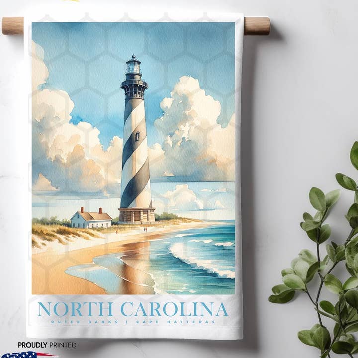 North Carolina Landmark & Landscape Aquarell-Küchentuch für den Großhandel von ADDLE iNK