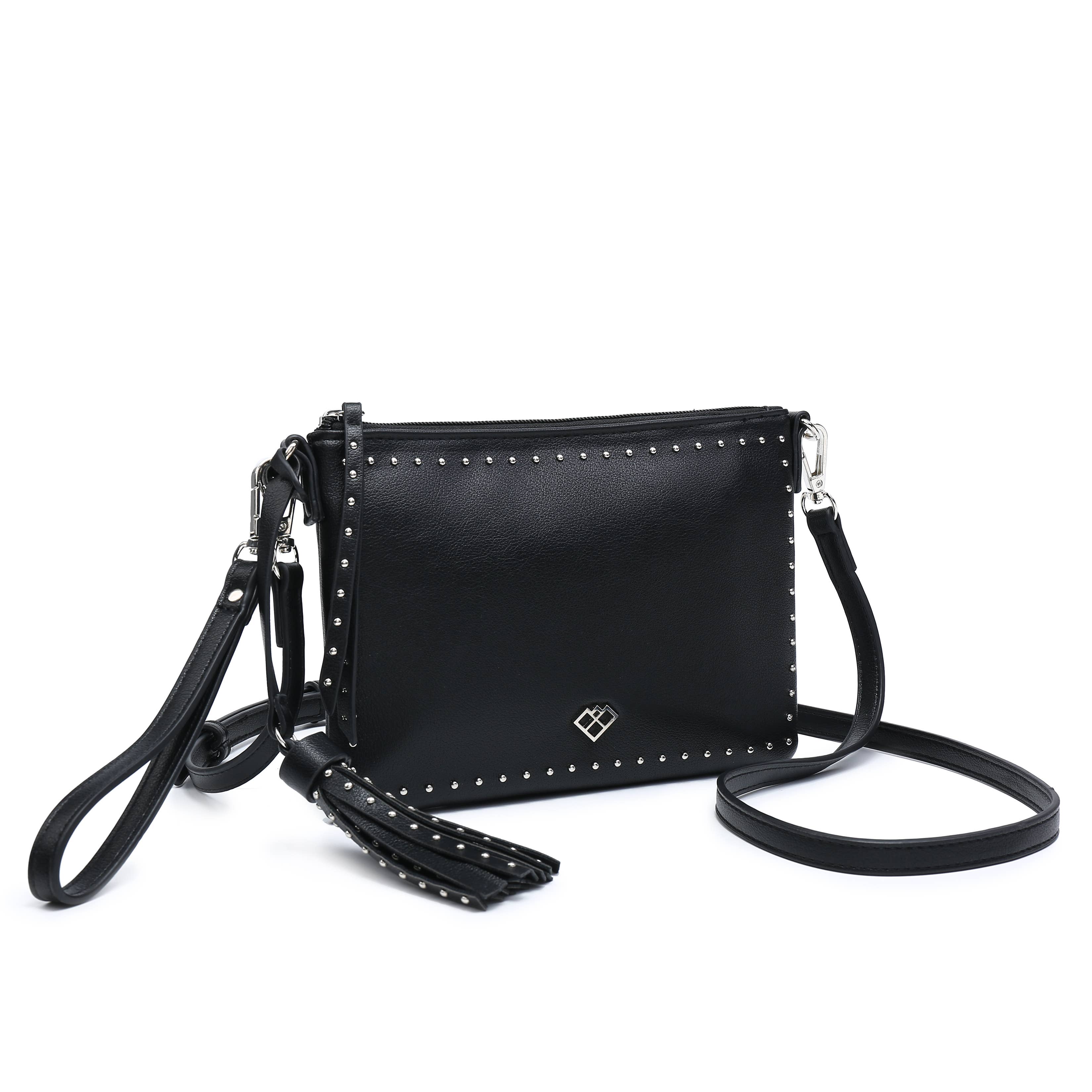Papaya Fashion Ltd – wholesale Crossbody bag – Women's – CC261-Studs Tassel Zip Top Cross Body Bag2