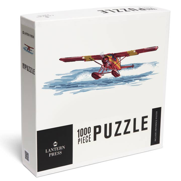 Rompecabezas de 1000 piezas, avión flotante, icono para venta al por mayor de Lantern Press