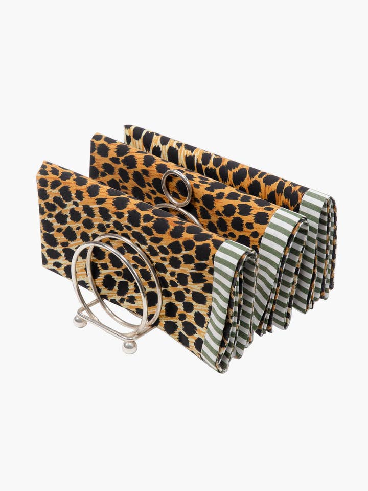 The BETTINA leopard & Parisian khaki towel (x2) for wholesale by BETTINA JANE