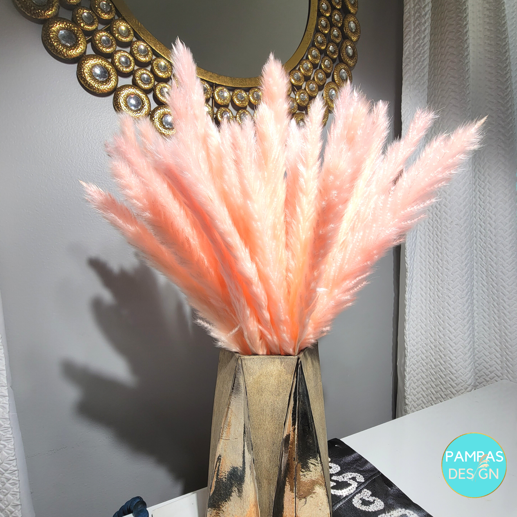 Pampas Design - Venta al por mayor Flores secas/prensadas - 30 Tallos de Pasto Pampas Azul Claro4