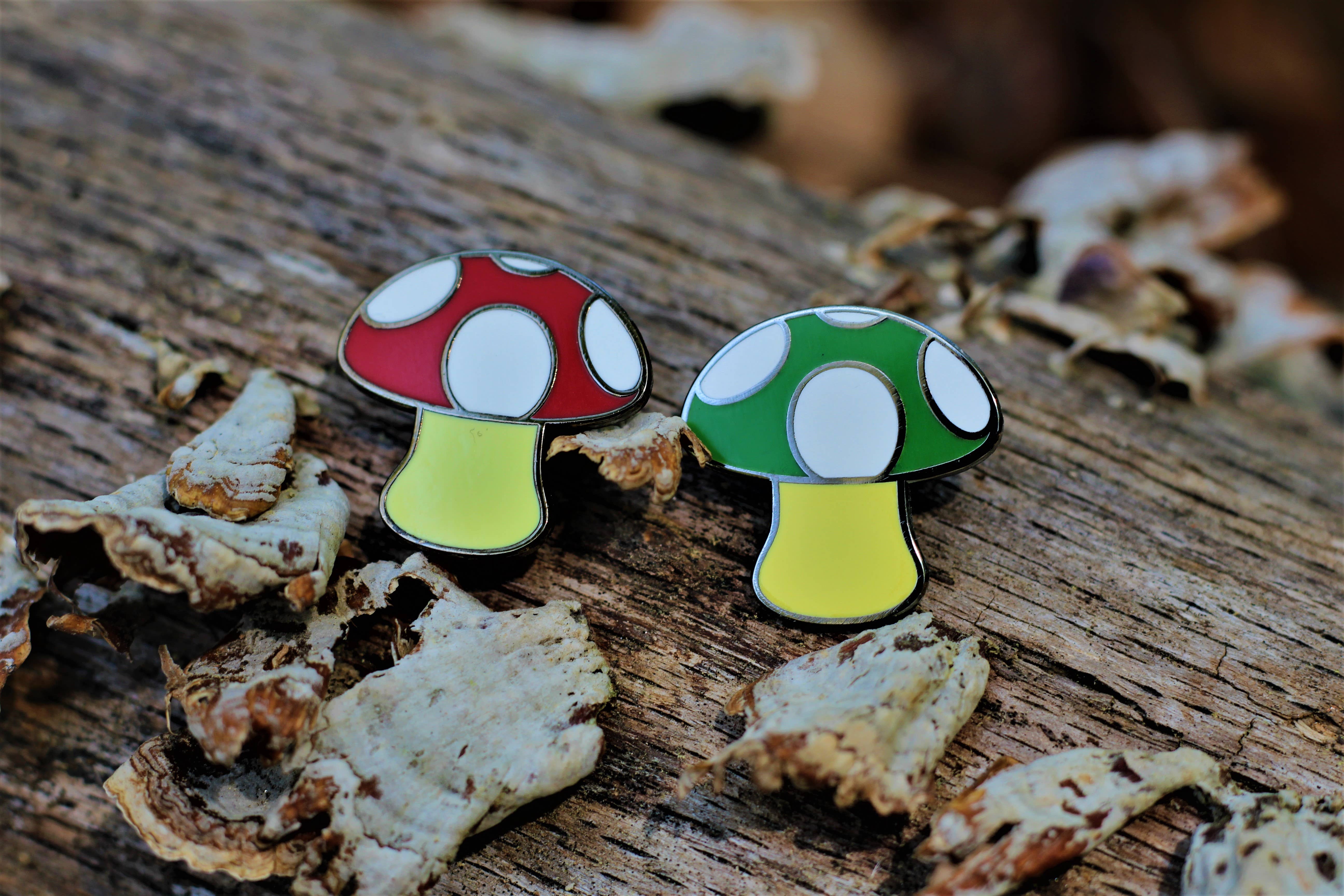 Real Sic – Alfinete/botão de lapela por atacado – Emoji de cogumelo - alfinete de lapela esmaltado para sua vida1