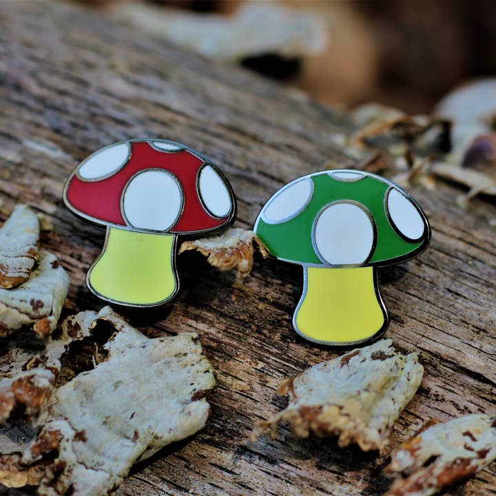 Real Sic – Alfinete/botão de lapela por atacado – Emoji de cogumelo - alfinete de lapela esmaltado para sua vida1