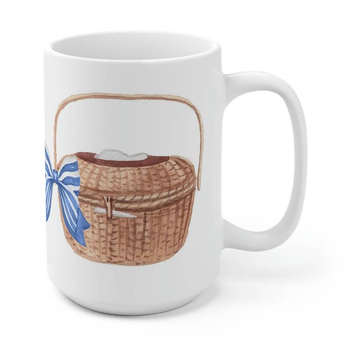 Nantucket Basket Keramisk krus for engroshandel hos The Muddy Dog