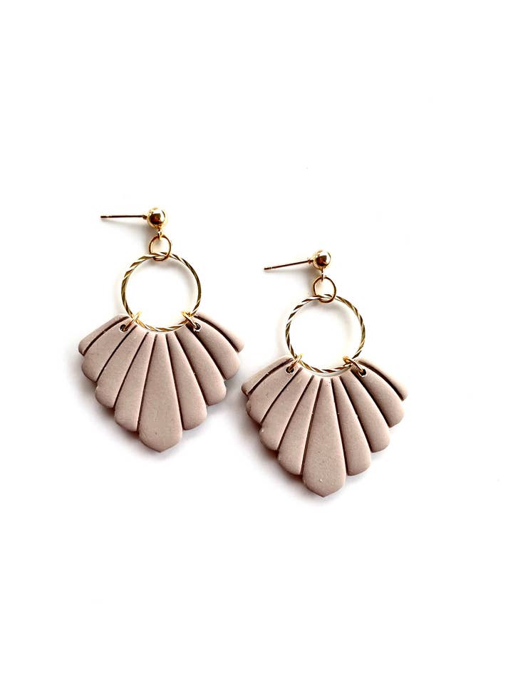 Tan Clay Earrings for wholesale by Clay by K