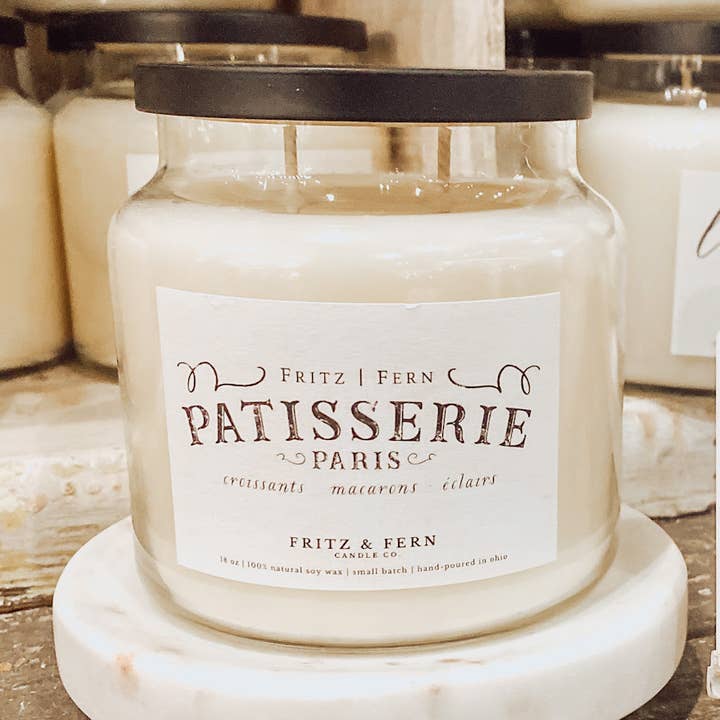 Fritz & Fern Candle Co. - Wholesale Jar/Filled Candle - 18 oz. Patisserie (French Bakery) Soy Candle0