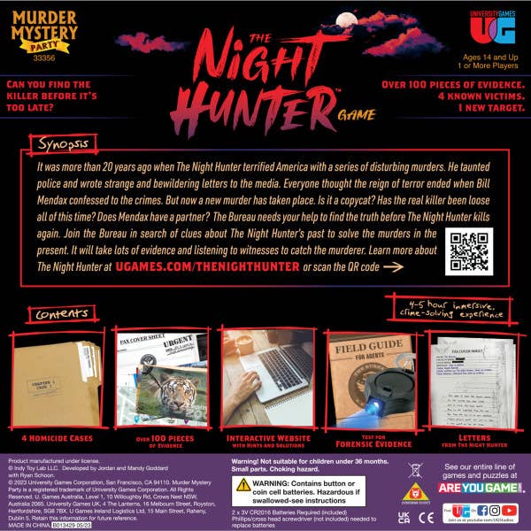 University Games - Vente Jeux de société - Le Chasseur de nuit1