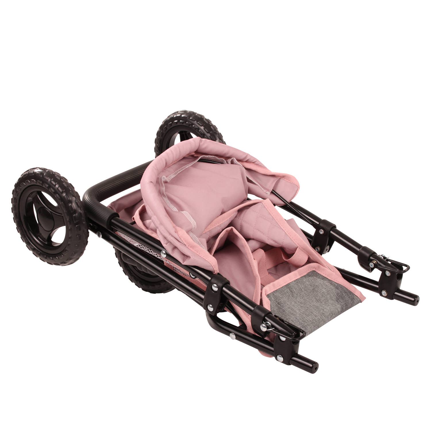 Gotz - Wholesale Doll - Kids - 3-Wheel Compact Grey-Pink "Soft Mood" Doll Buggy9