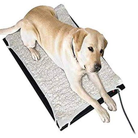 Farm Innovators Model HM-80M Medium 17-Inch by 24-Inch Plastic Heated Pet Mat with Fleece Cover, 70-Watt for wholesale by RodenticideCanada.com