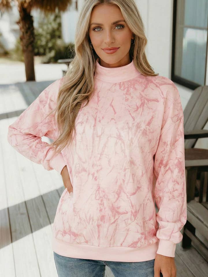 Sweat-shirt ample à col montant camouflage Love 66 (S-XL) pour la vente par 66DISCO