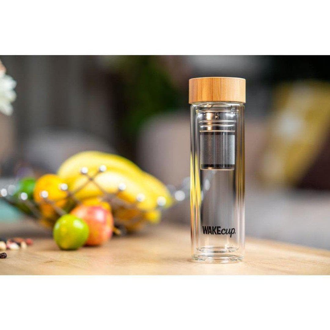 Global WAKEcup - Vente Passoires à thé/infuseurs - Infuseur à thé en verre avec couvercle en bambou biologique7