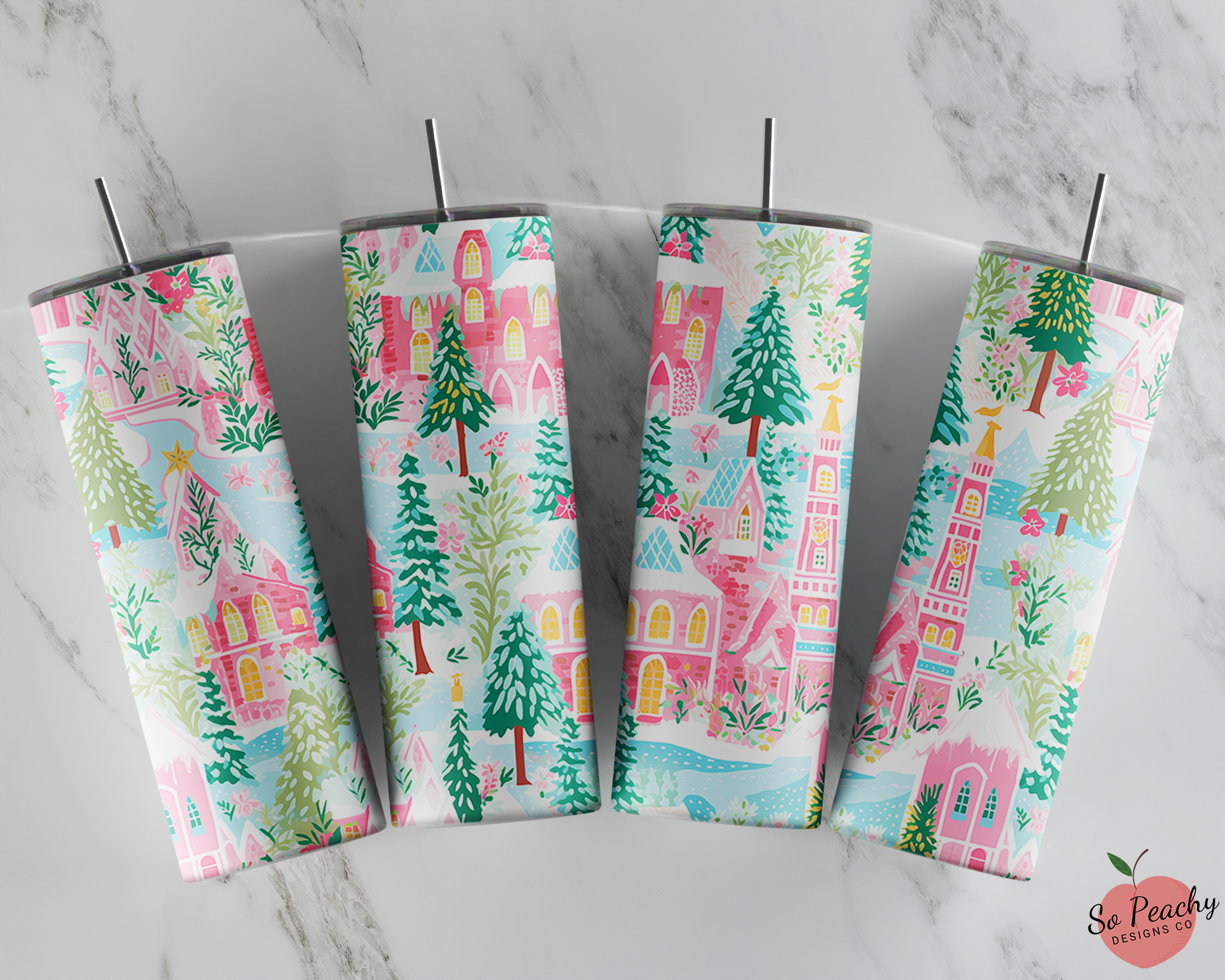 So Peachy Designs - Wholesale Insulated Mug/Tumbler - Christmas Tumbler, Santa Tumbler, Winter Tumbler1