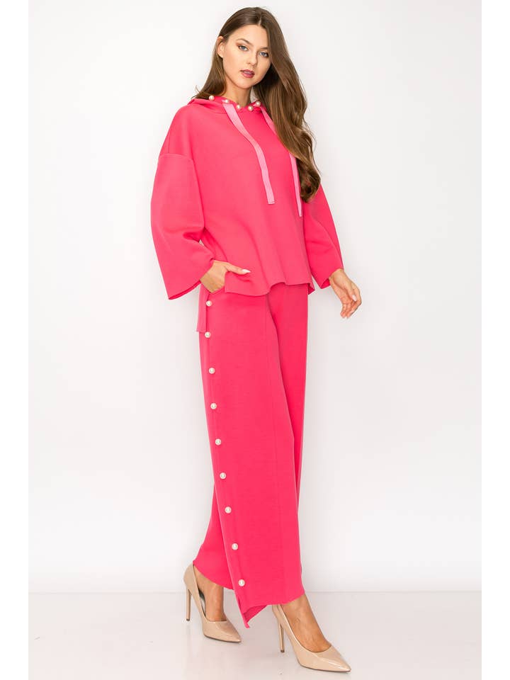 Joh Apparel - Venta al por mayor Pantalones - Mujer - Pantalón largo Farrah French Scuba Pearl39