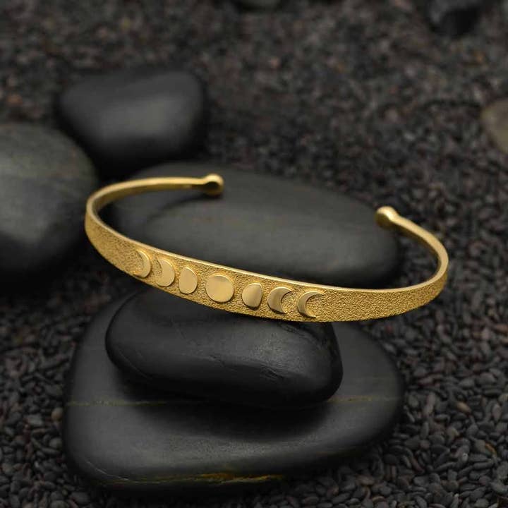 Nina Designs - Wholesale Cuff Bracelet - Sterling Silver or Bronze Moon Phase Bracelet