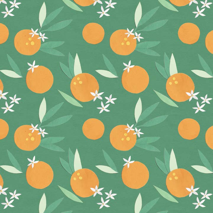 Citrus Pattern gift wrap for wholesale by LOU & LUCY PAPER GOODS
