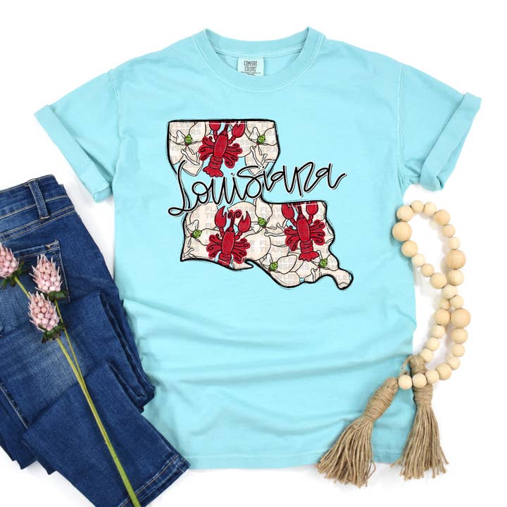 Louisiana Whimsy States - Design 1 DTF Transfer for wholesale by Flawless Transfers