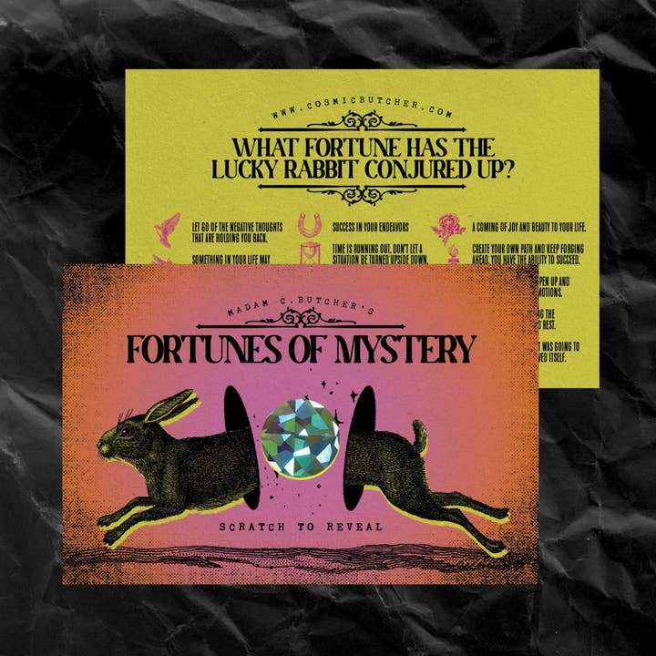 FORTUNES OF MYSTERY Rabbit Scratch Off Fortune Card and other Purchase Wholesale computer games. Free Returns & Net 60 Terms on Faire trending on Faire.