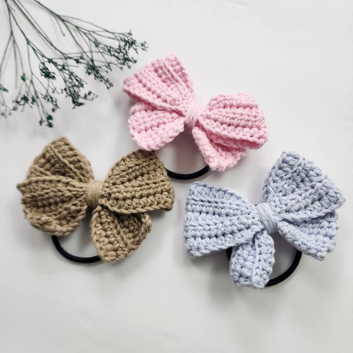 Elegant Bow Hair Tie | Handwoven Boho Hair Accessory for wholesale by Handmade By Uruba