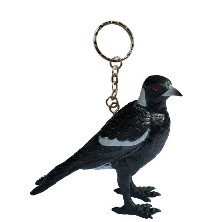 Magpie keychain. Pack of 6 for wholesale by Science and Nature