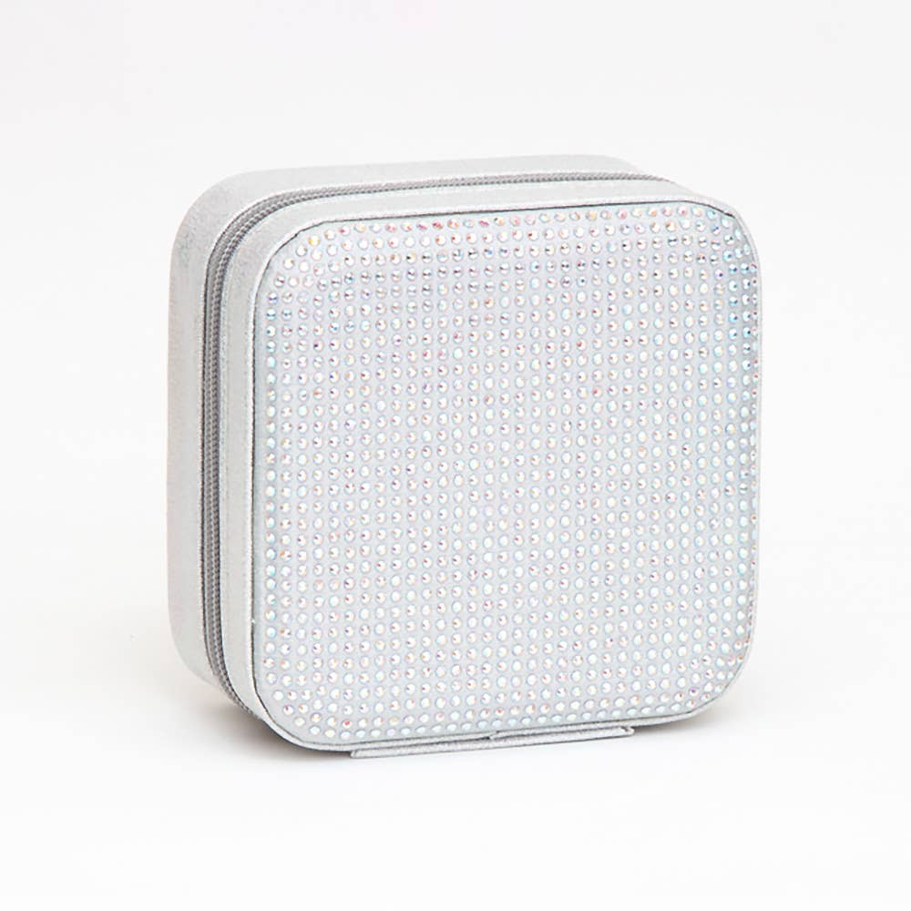 Sensibling Corp. - Wholesale Jewelry Box/Organizer - Bling Studded Square Travel Jewelry Organizer Box
9