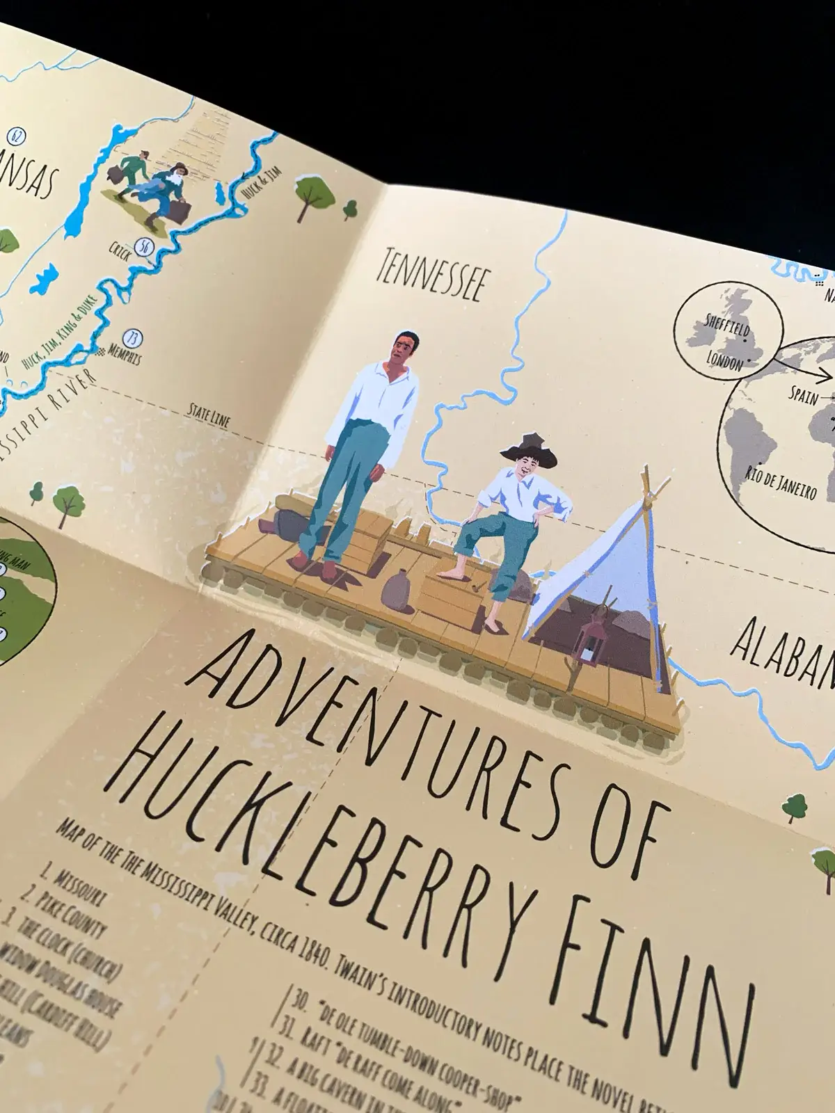 SCB - Wholesale Poster - Mark Twain: Adventures of Huckleberry Finn Map3
