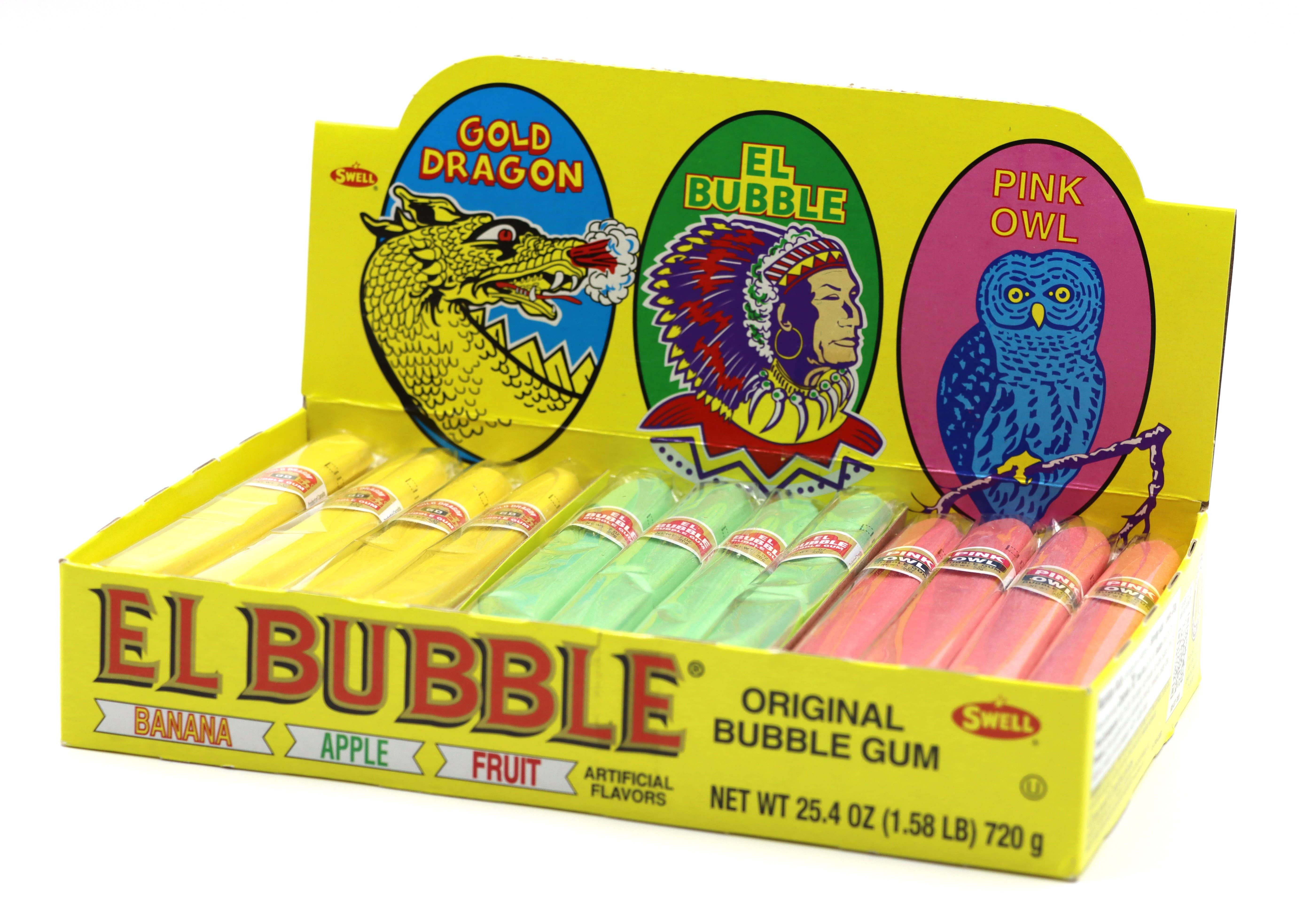 Grandpa Joe's Candy Shop - Vente Chewing-gums - Cigare en gomme à mâcher assorti El Bubble, présentoir de 36 unités4