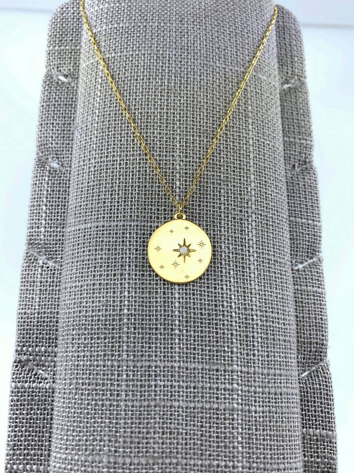 Gold Opal Pendant Necklace for wholesale by BMR