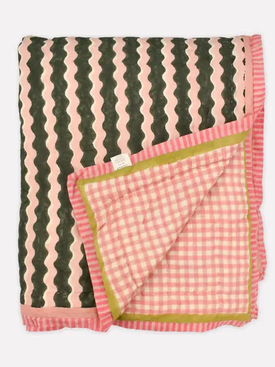 Couette en coton biologique | Whirly | Fougère pour la vente par YONDER.