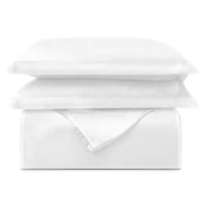 Ensemble de housse de couette en satin 100 % coton biologique 400 fils pour la vente par Delara