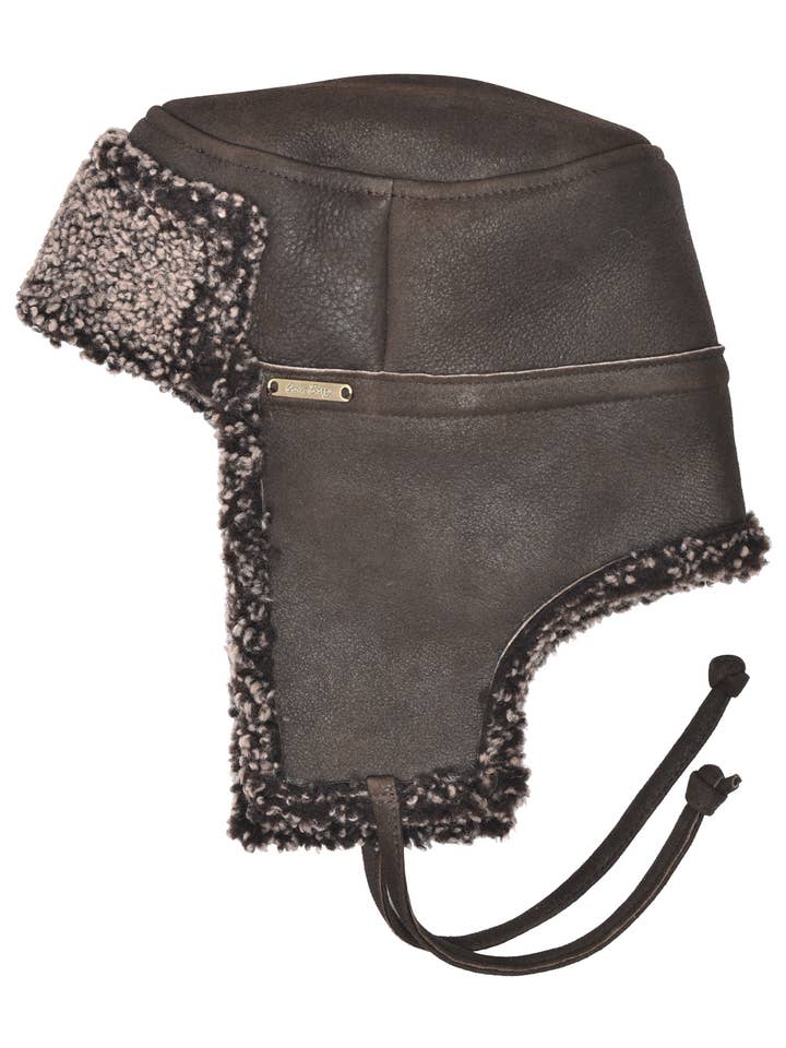 Sheepskin Storm Flap Hat Hurricane | McGrath by Owen Barry for wholesale by Owen Barry Ltd