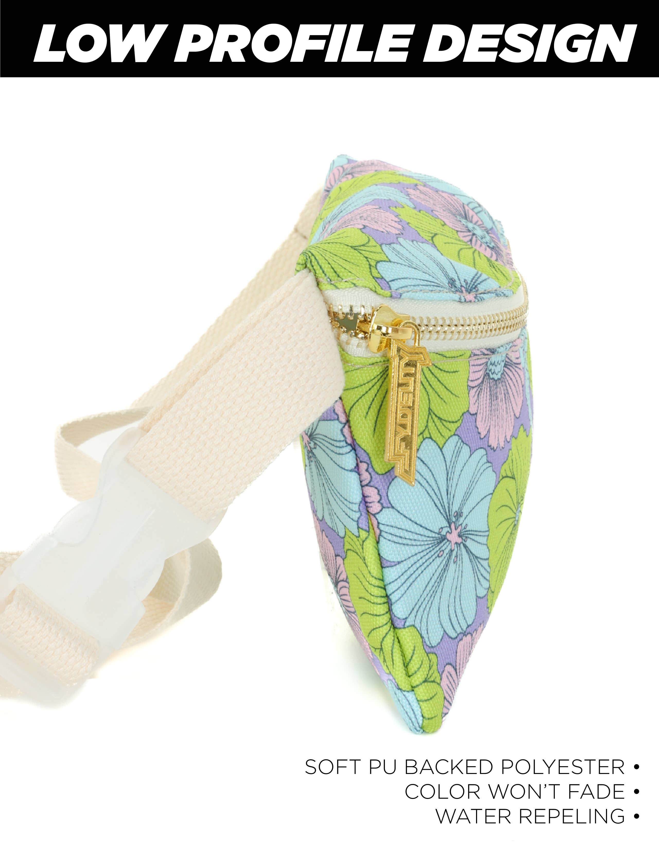 Fydelity - Wholesale Belt Bag - Women's - 83857: Fanny Pack | Slim | Recycled RPET | Floral Purple5
