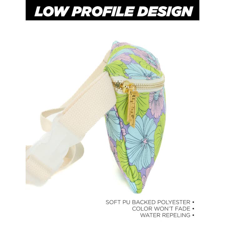 Fydelity - Wholesale Belt Bag - Women's - 83857: Fanny Pack | Slim | Recycled RPET | Floral Purple5