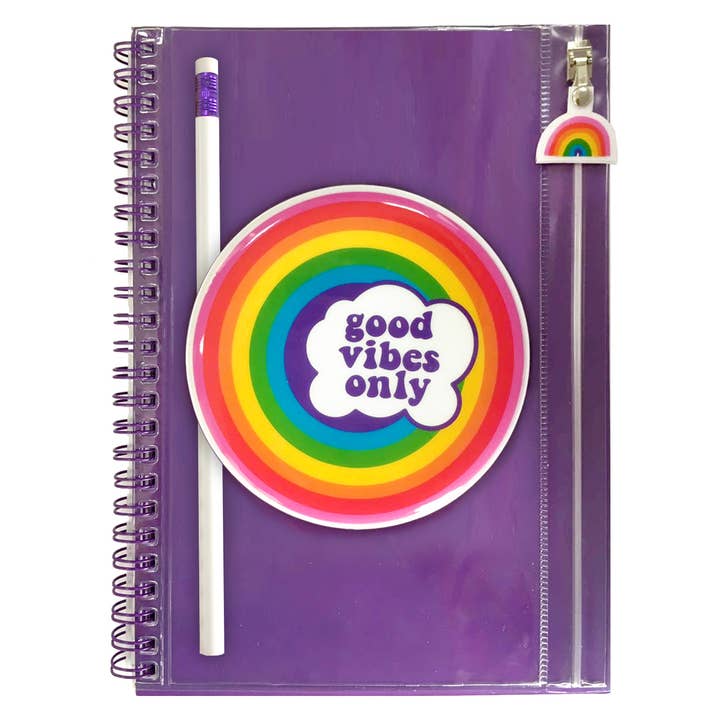 SNIFTY - Wholesale Journal/Diary - GOOD VIBES ONLY PENCIL POUCH JOURNAL