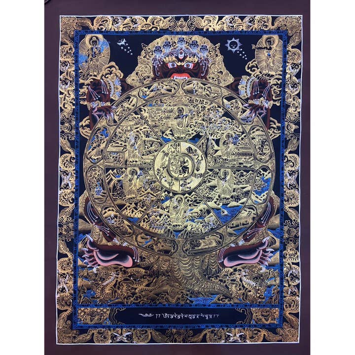 Meesterwerk Thangka van het Leven Wiel voor wholesale door Art Of Tibet