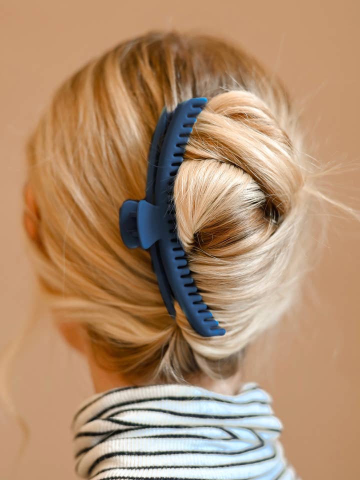 Navy Blue Mega Hold Claw Clip for wholesale by Share Studio