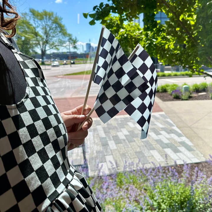 Flags For Good - Wholesale Flag - 5 PACK Checkered Racing Stick Flags