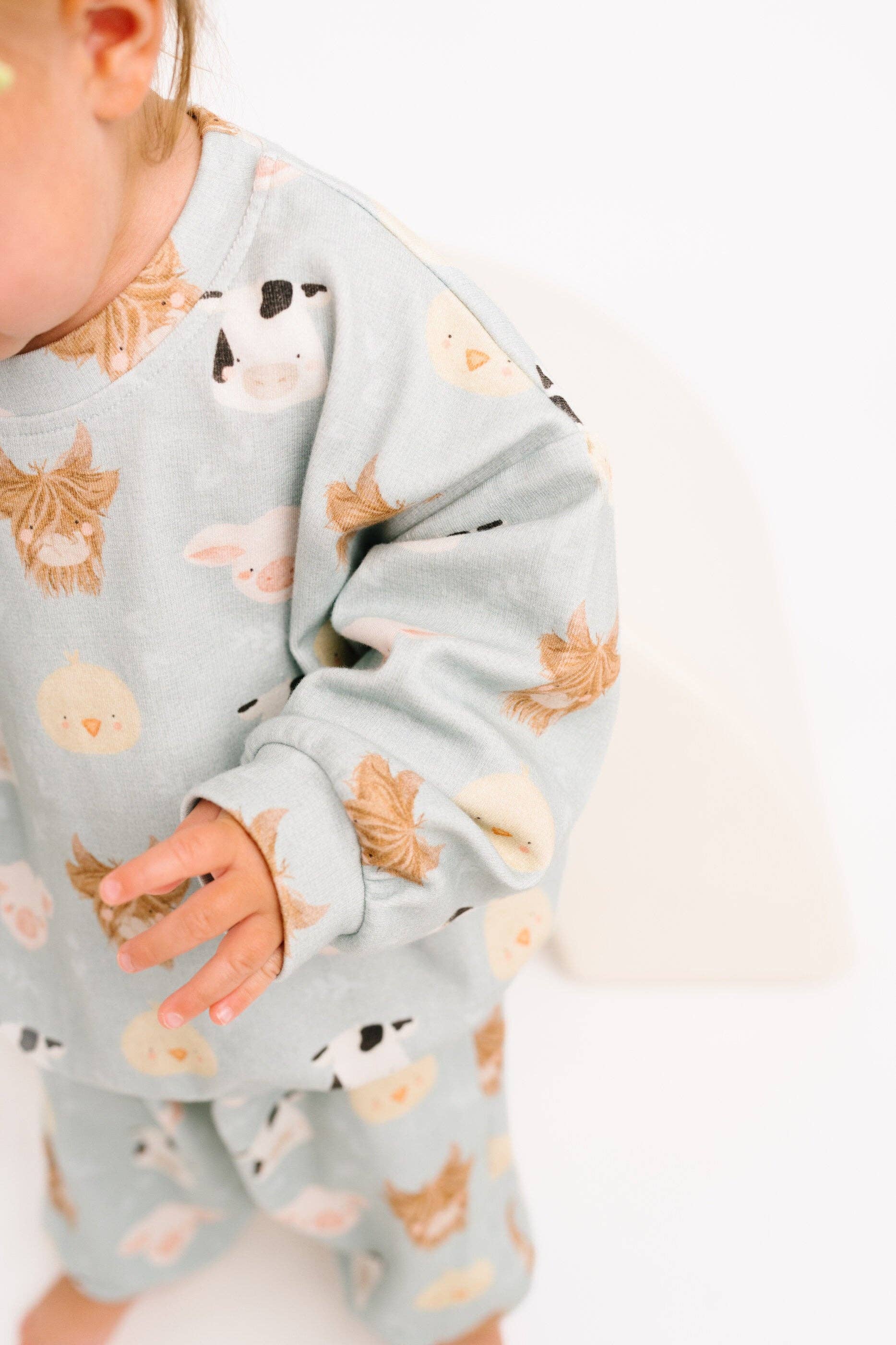 Little One Shop - Wholesale Top & Pant Set - Baby - Happy Farm Sweatsuit7