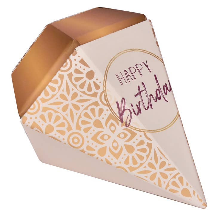 Crystal shaped gift box, happy birthday for wholesale by Hergo Creation GmbH