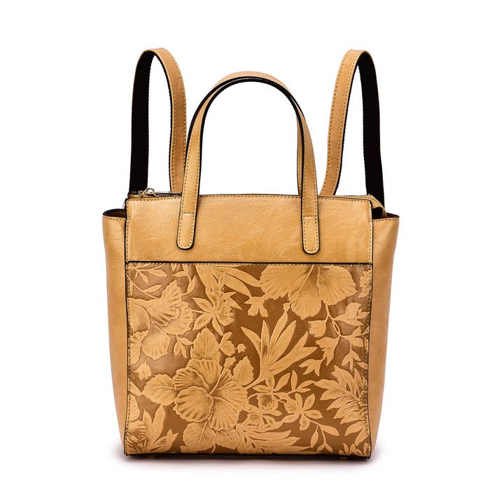 Shia 3D Embossed Floral Convertible Shoulder Bag/Backpack for wholesale by Mellow World