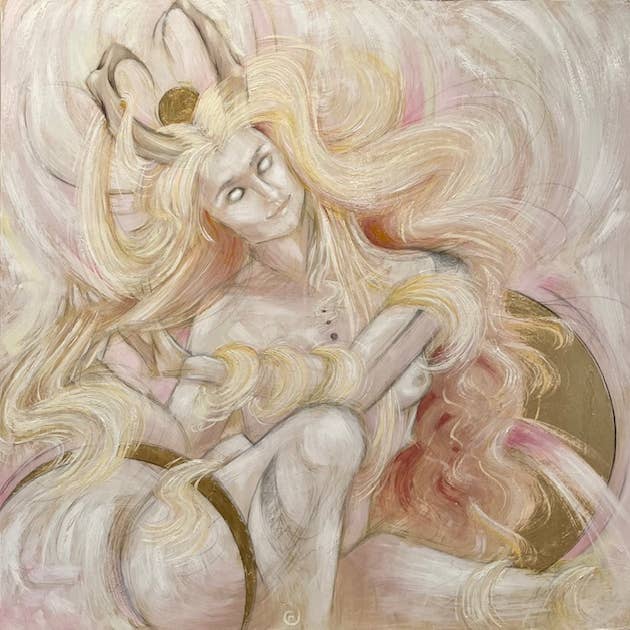 Dali of New Year's Eve- Georgian Goddess of the hunt for wholesale by Sumner Crenshaw Art